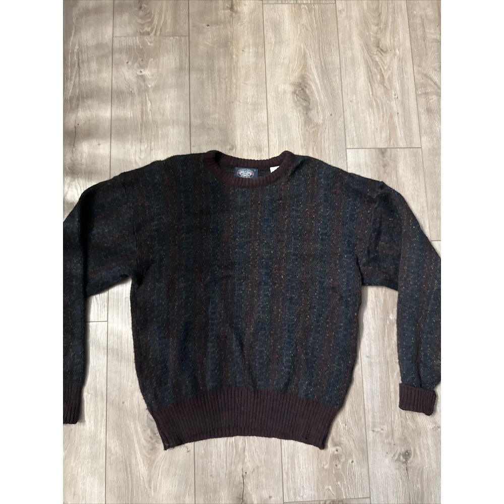 Vintage Knightsbridge Sweater Mens Size Large Grandpa Cosby Crewneck 30% Wool
